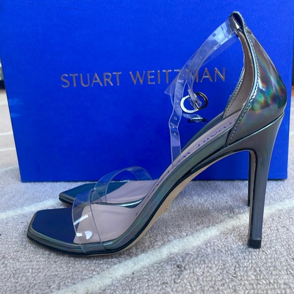 Stuart Weitzman NUDISTCURVE IRIDESCENT 100 STRAP SANDAL - Picture 3 of 7